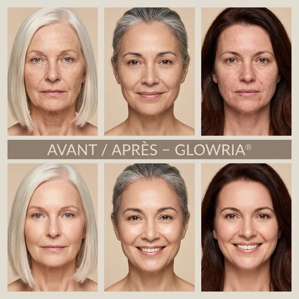 Glowria – Base de maquillage auto-adaptative 4 en 1